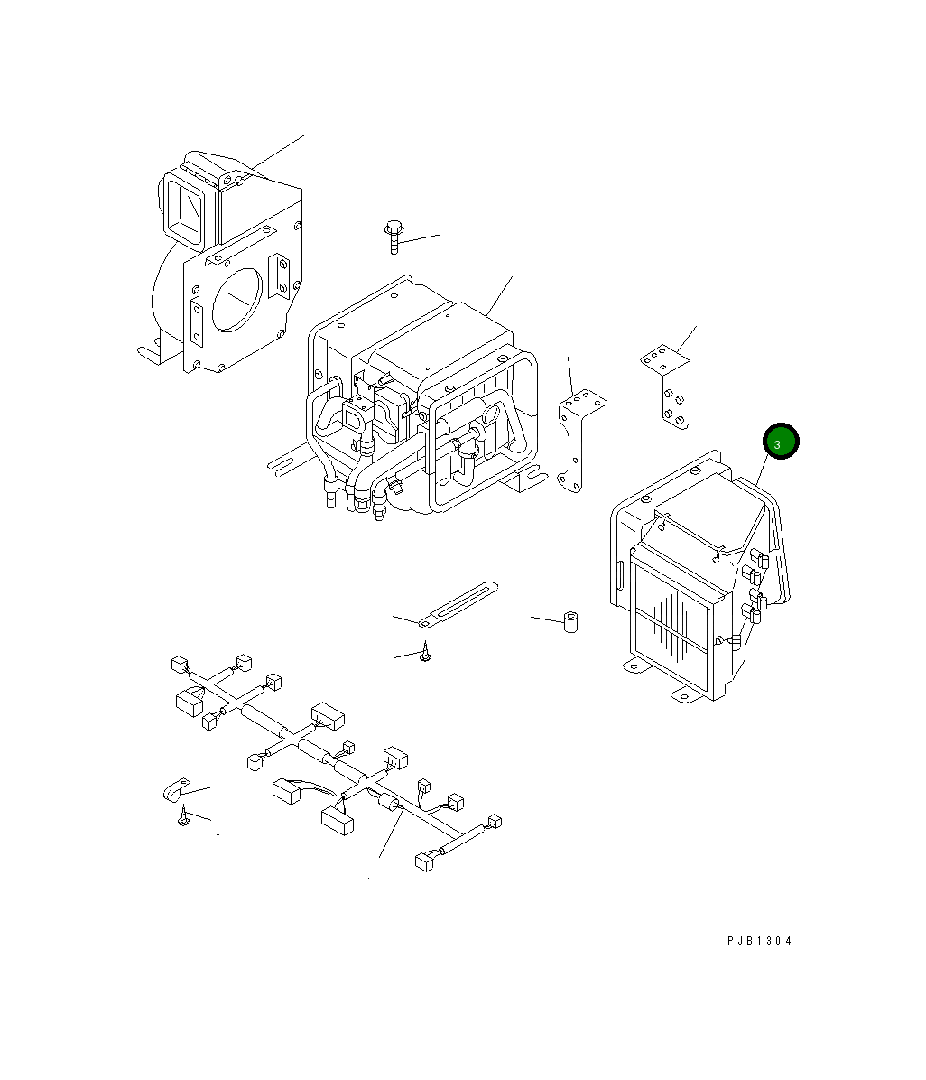 Короб фильтра, в сборе ND146340-0313 Komatsu