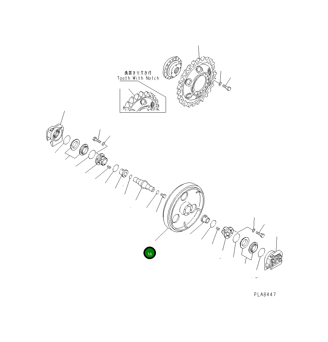 Направляющее колесо 111-30-11212 Komatsu