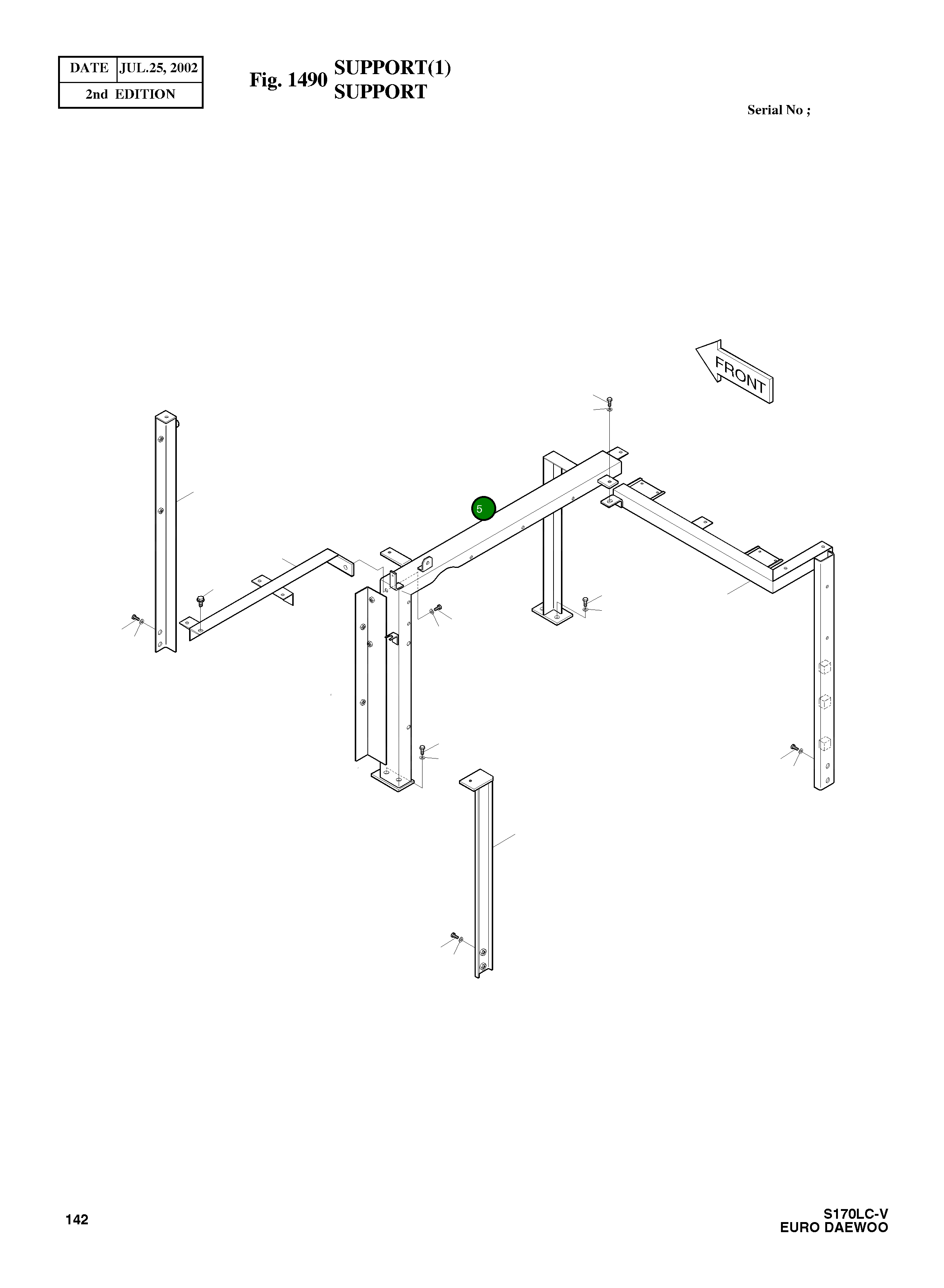 Опора 195-00157B Komatsu