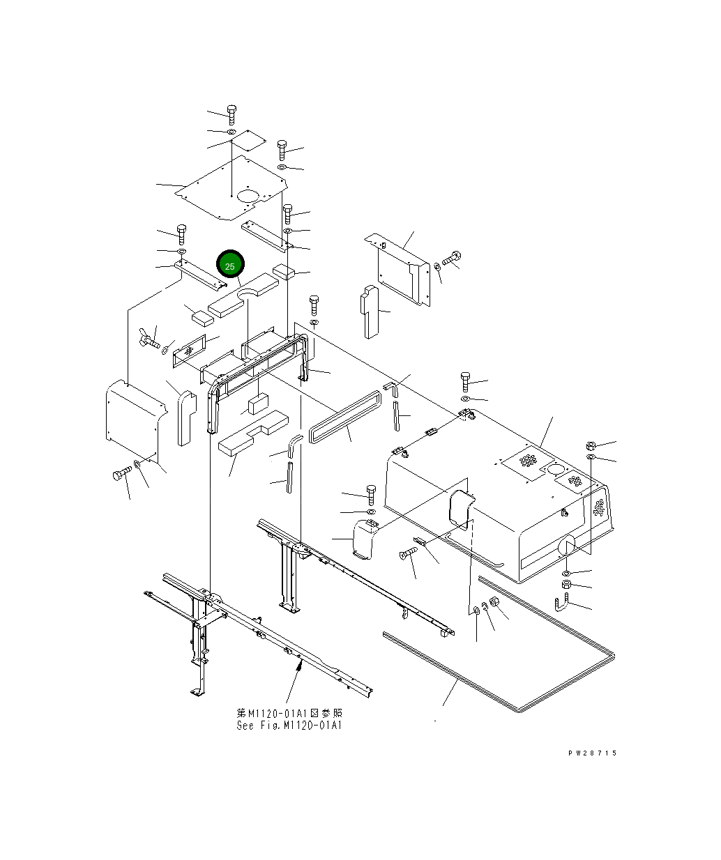 Лист 8287-54-1330 Komatsu