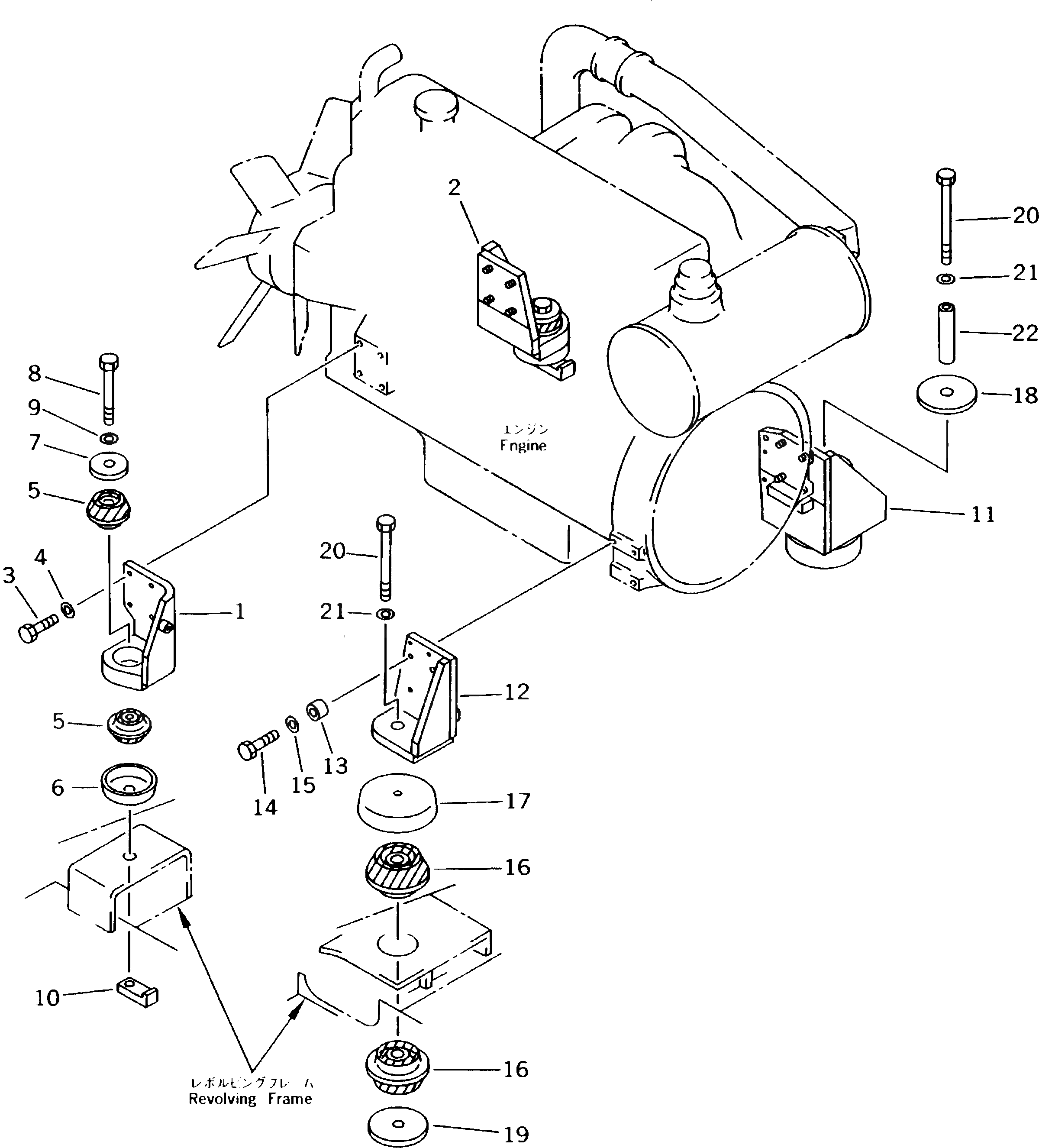 Кронштейн 206-01-58222 Komatsu