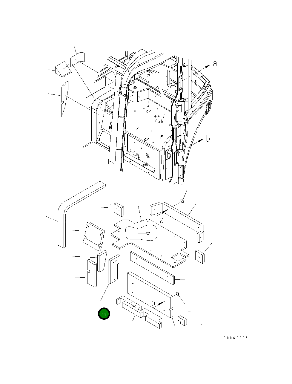 Лист 22L-54-23461 Komatsu