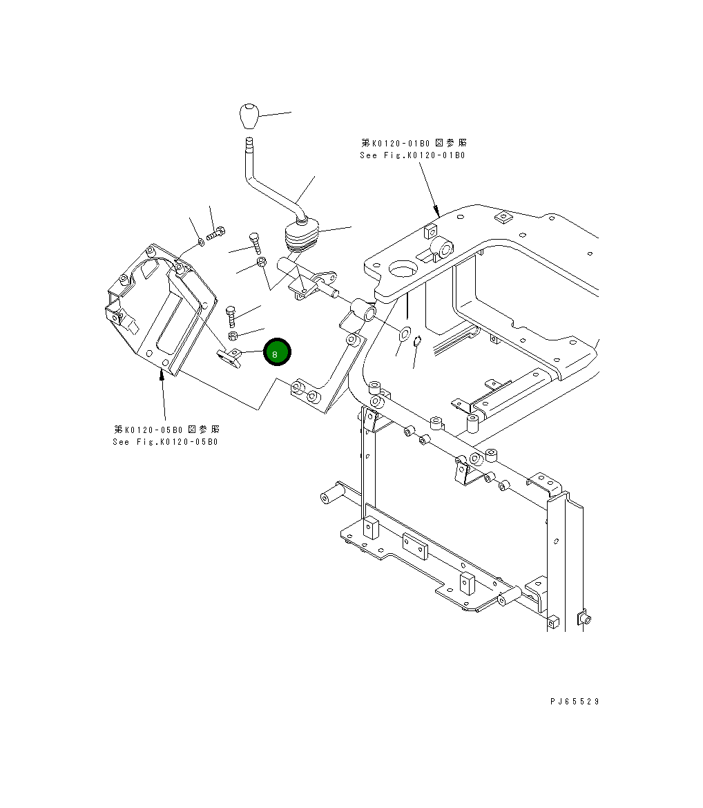 Кронштейн 22J-43-15350 Komatsu