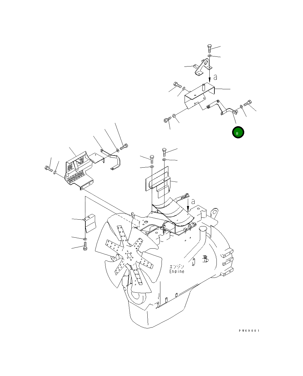 Кронштейн 134-01-61360 Komatsu