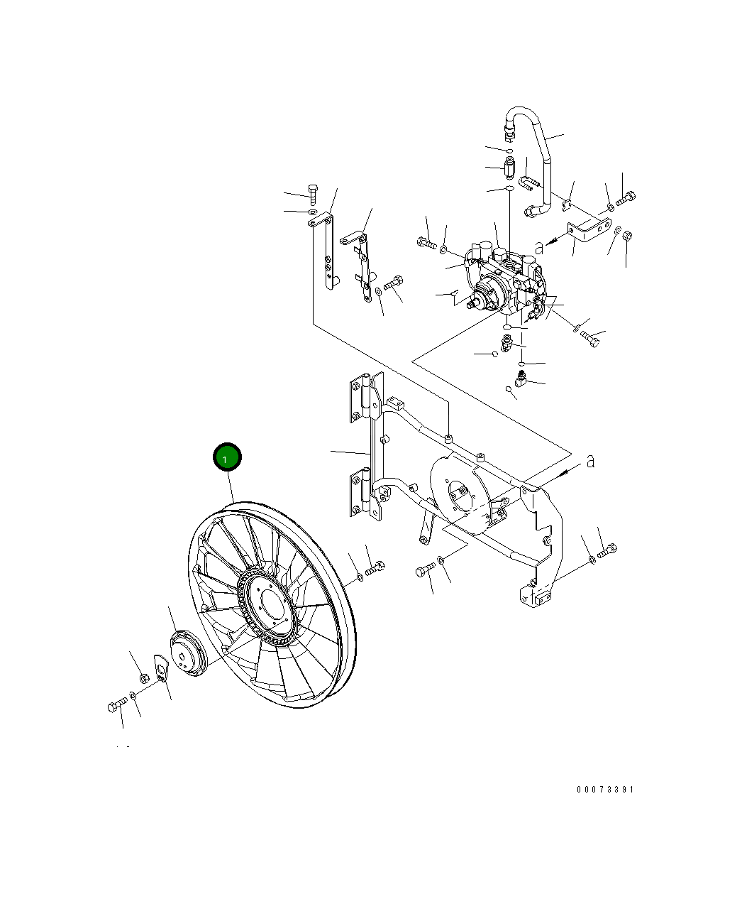 Кольцо вентилятора 418-03-33420 Komatsu