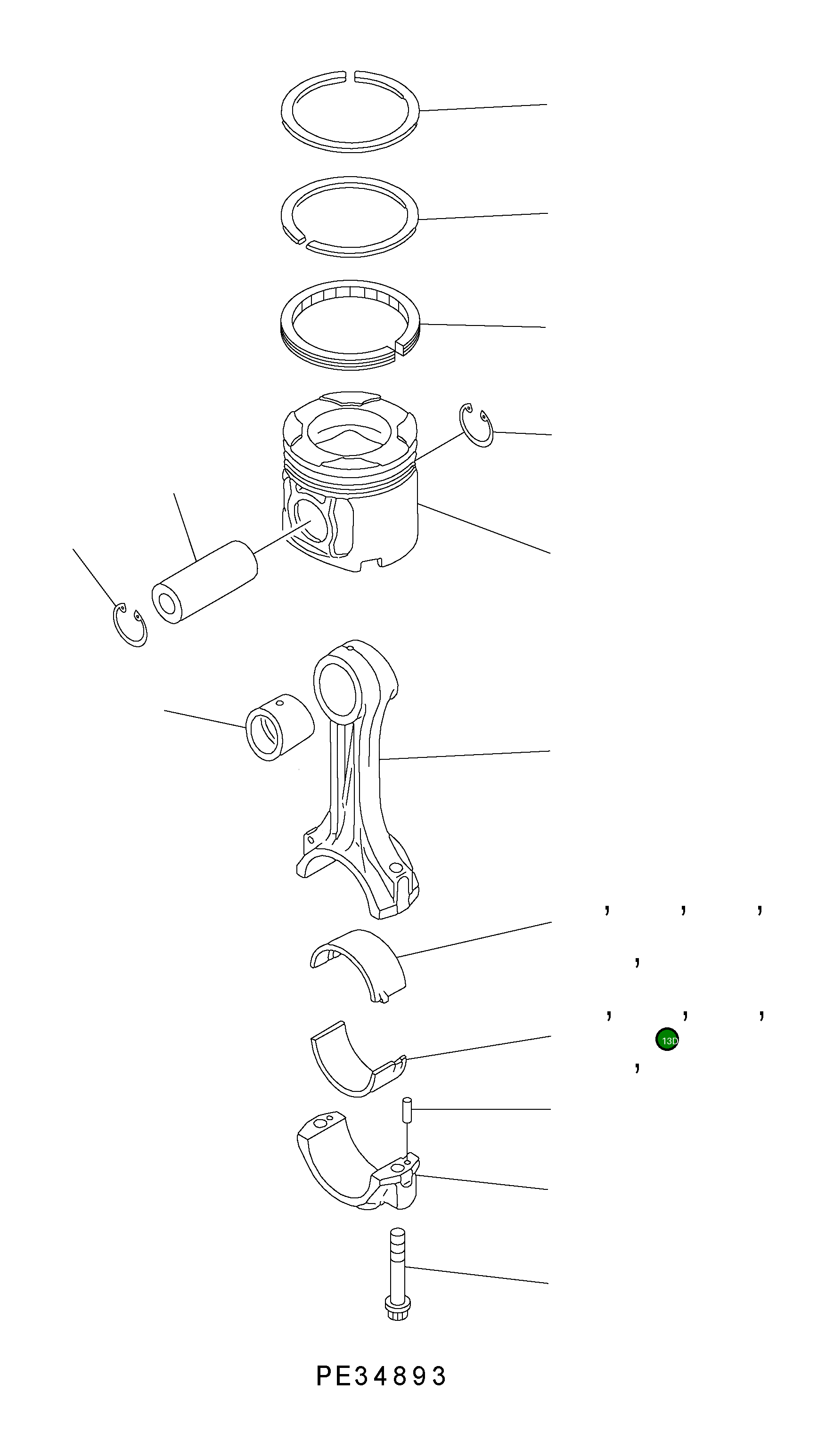 Металл 6210-36-3440 Komatsu