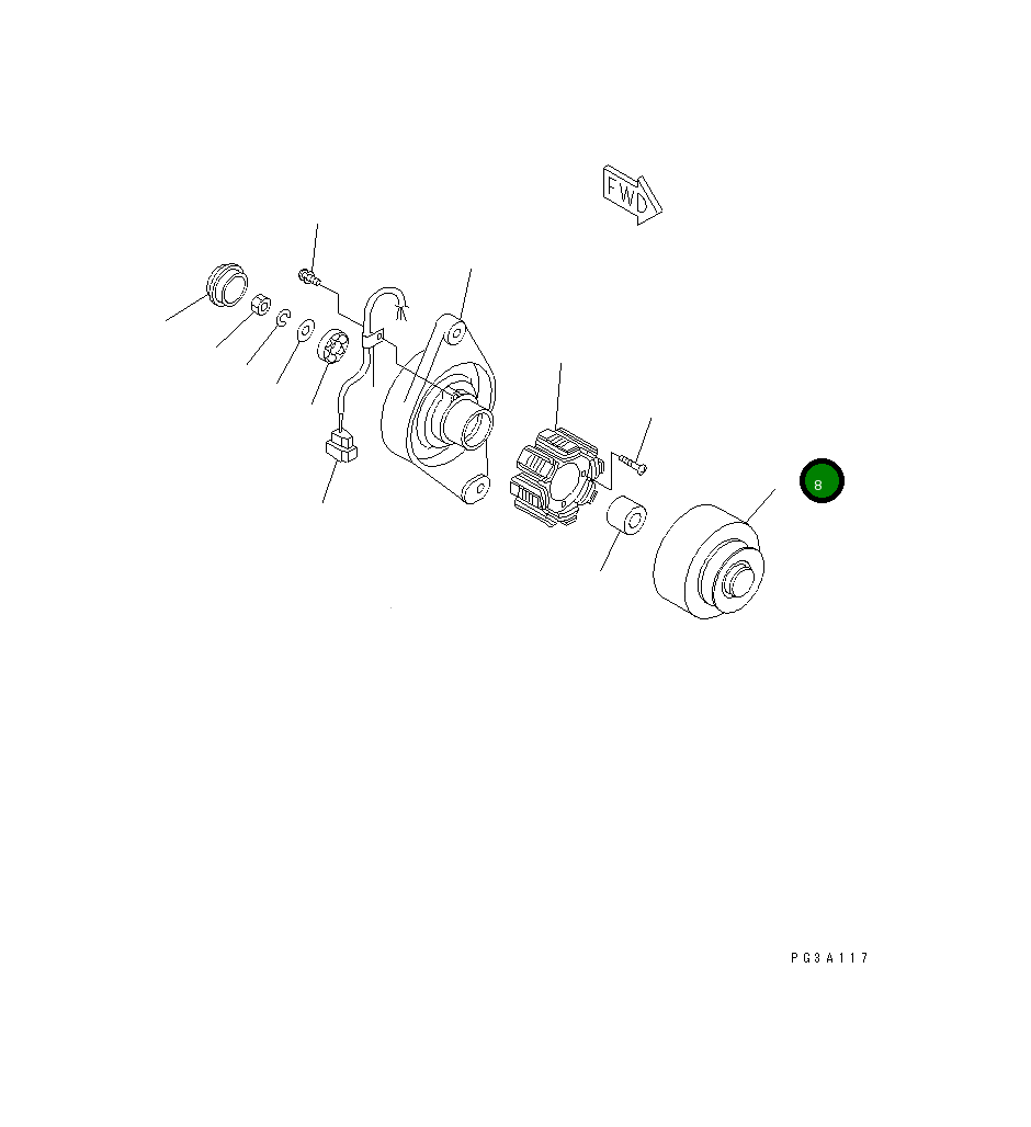 Маховик YMXM82099 Komatsu
