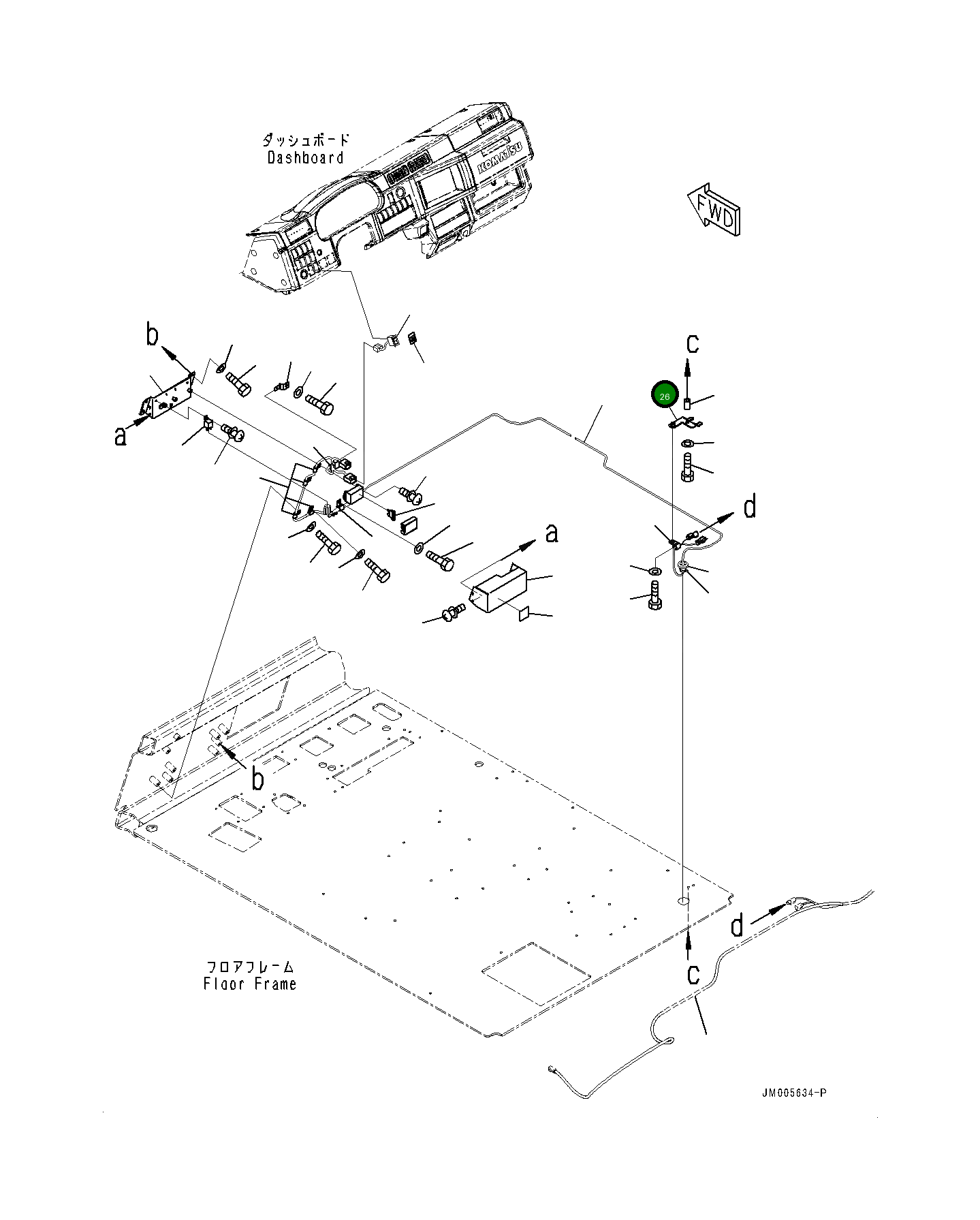 Кронштейн 569-95-88390 Komatsu