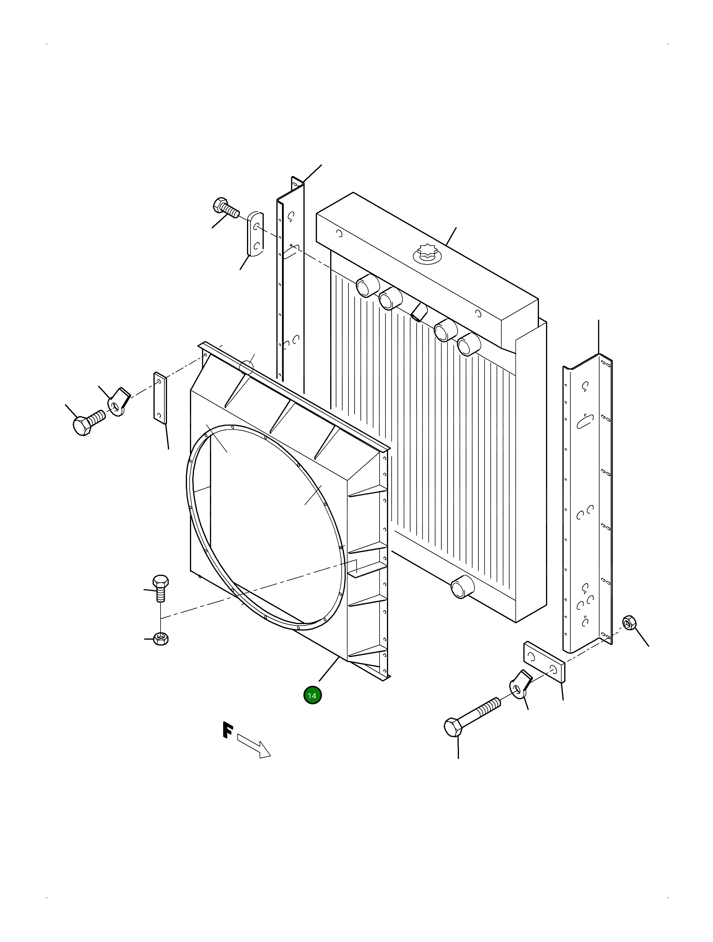 Капот 883 897 40 Komatsu