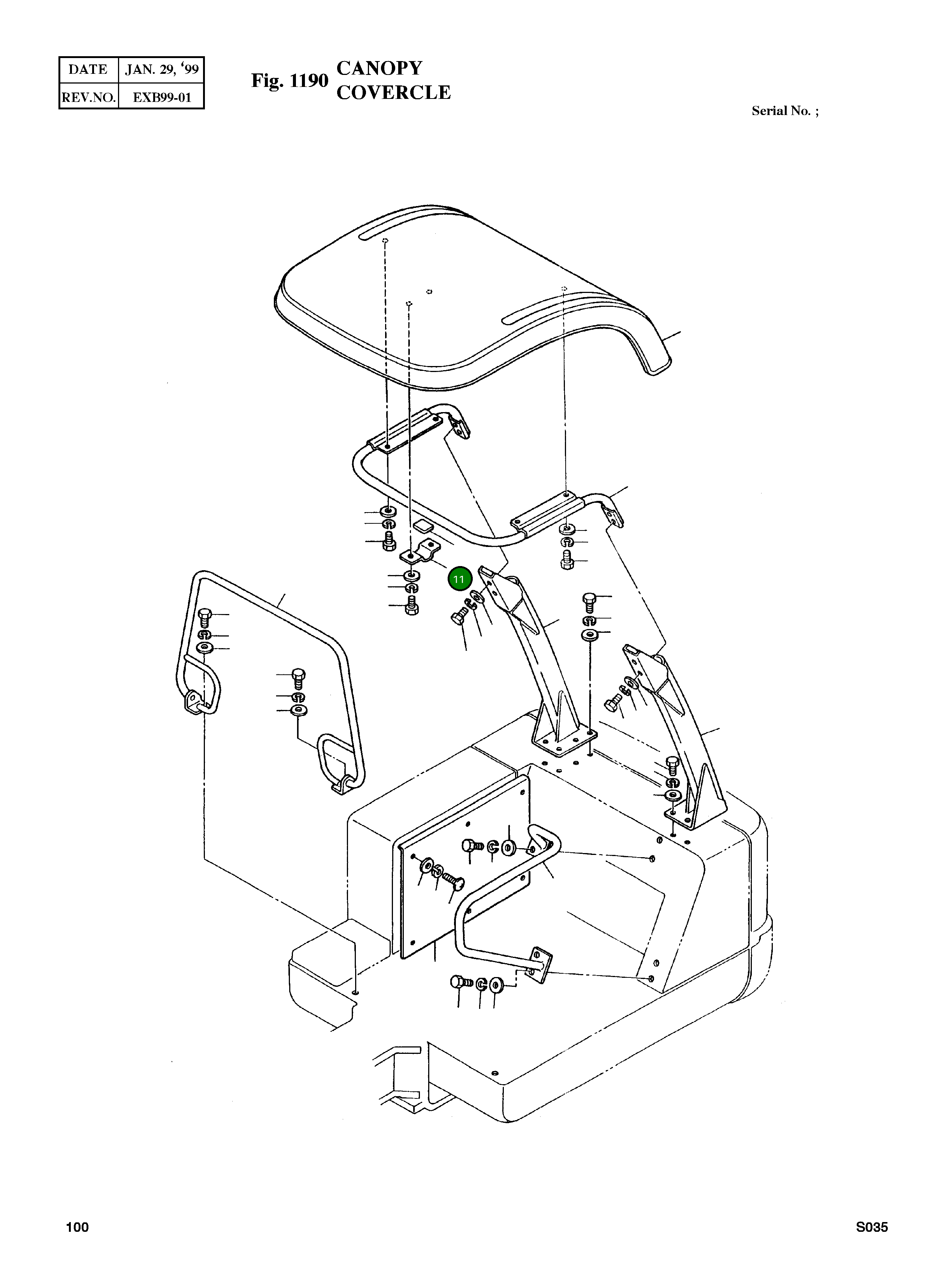 Кронштейн 2197-1262B Komatsu