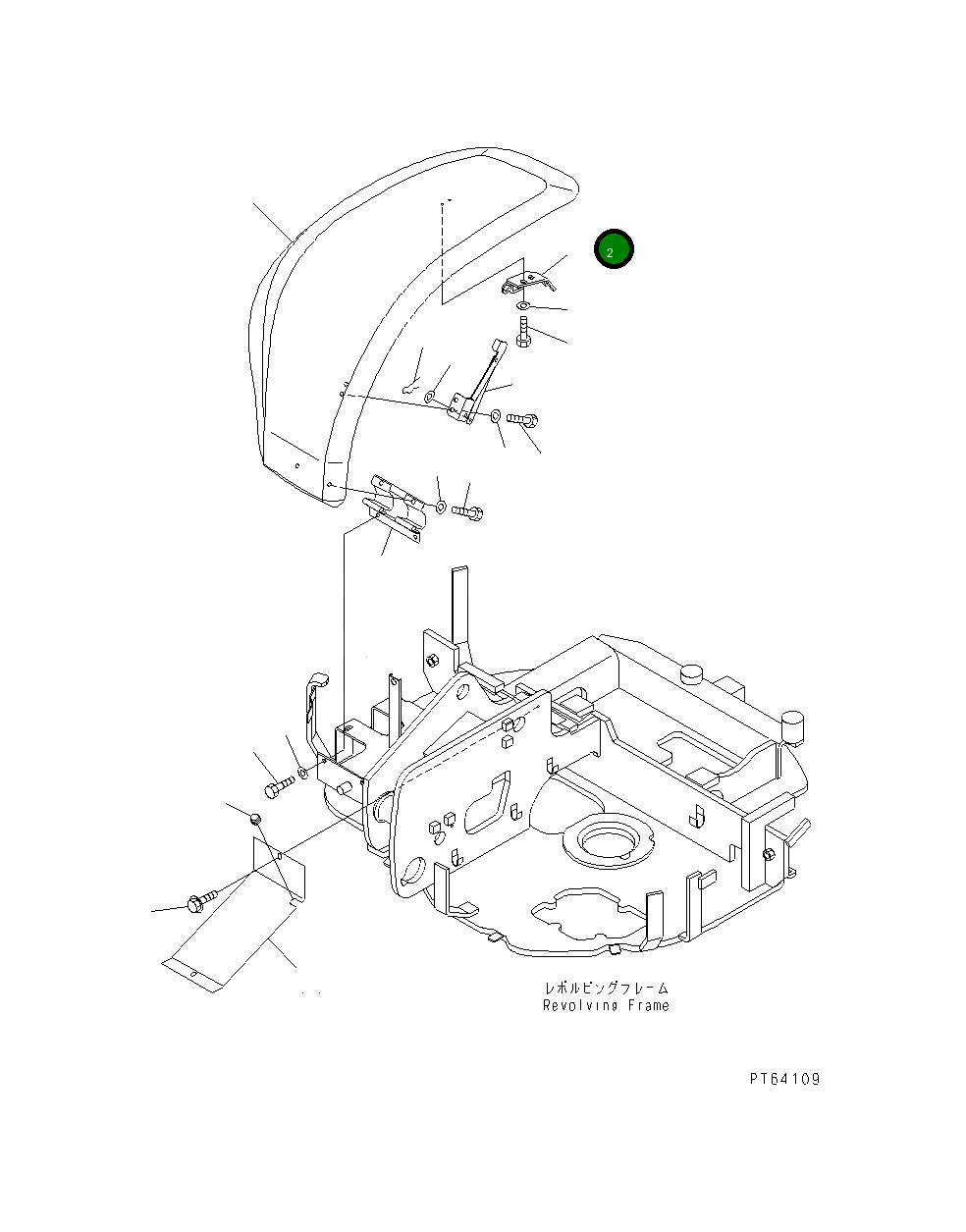 Кронштейн 21U-54-31641 Komatsu