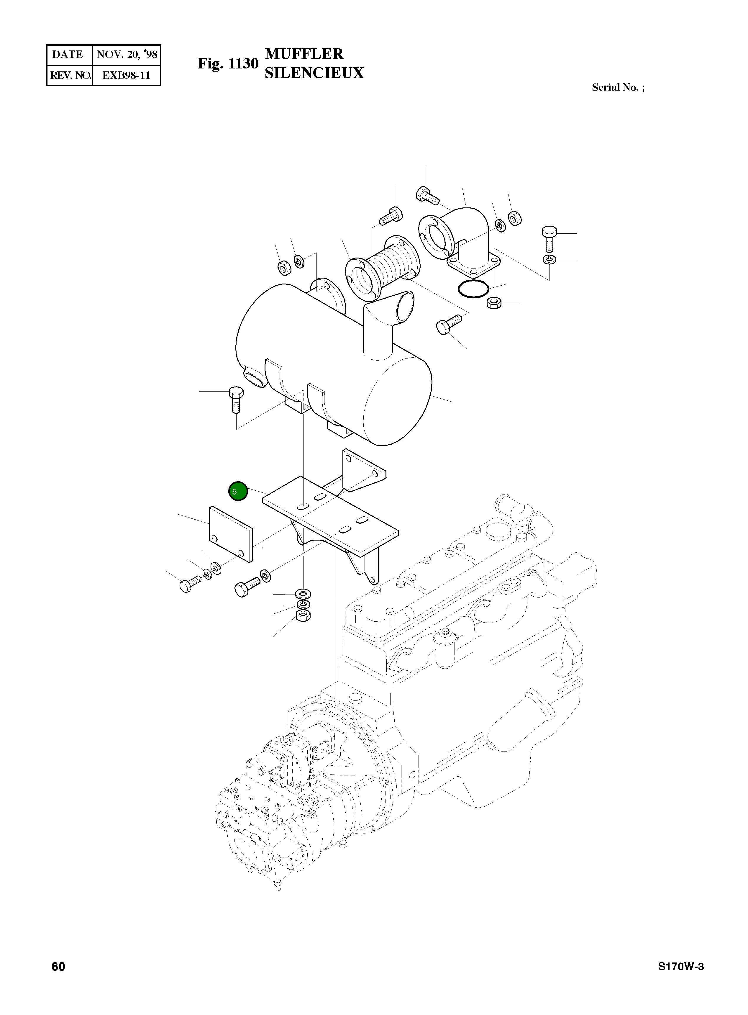 Кронштейн 2195-4705 Komatsu