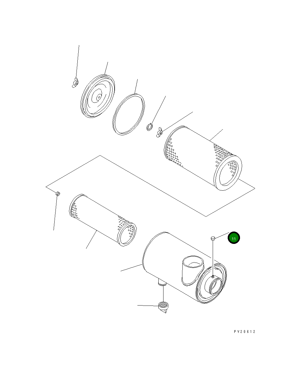 Колпак 561-02-12420 Komatsu