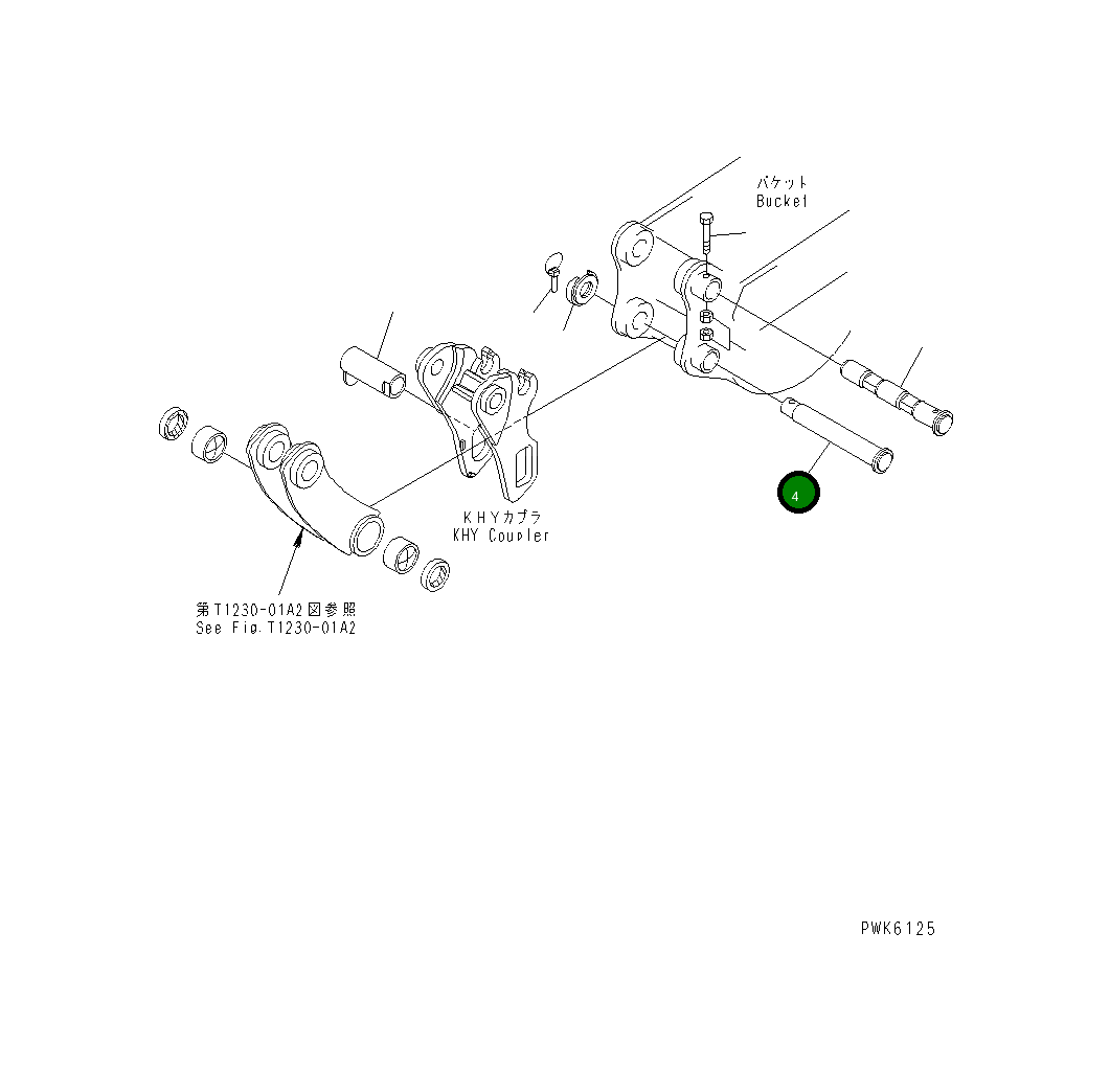 Палец 21X-70-23510 Komatsu