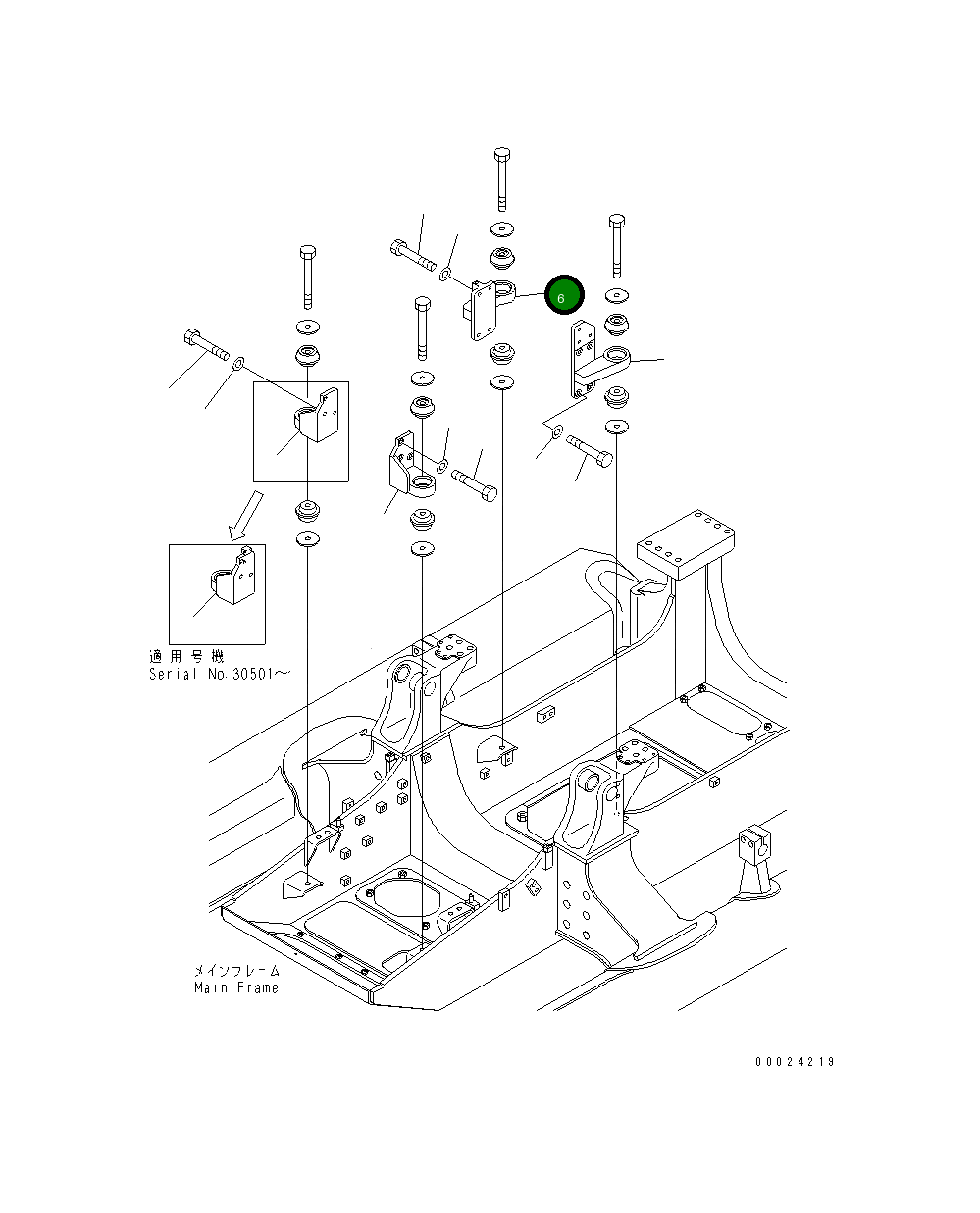Кронштейн 124-01-51442 Komatsu