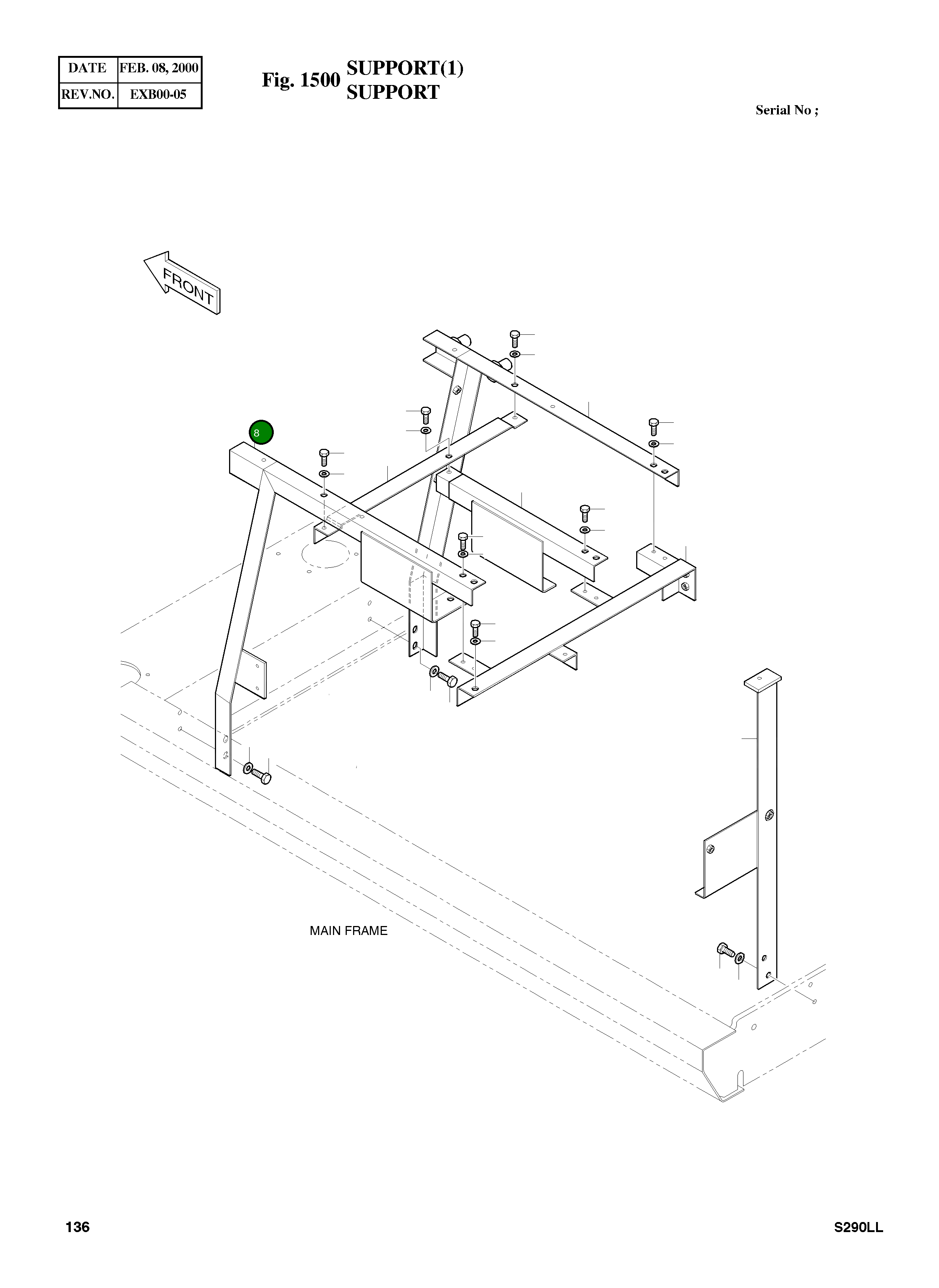 Опора 2197-1605C Komatsu