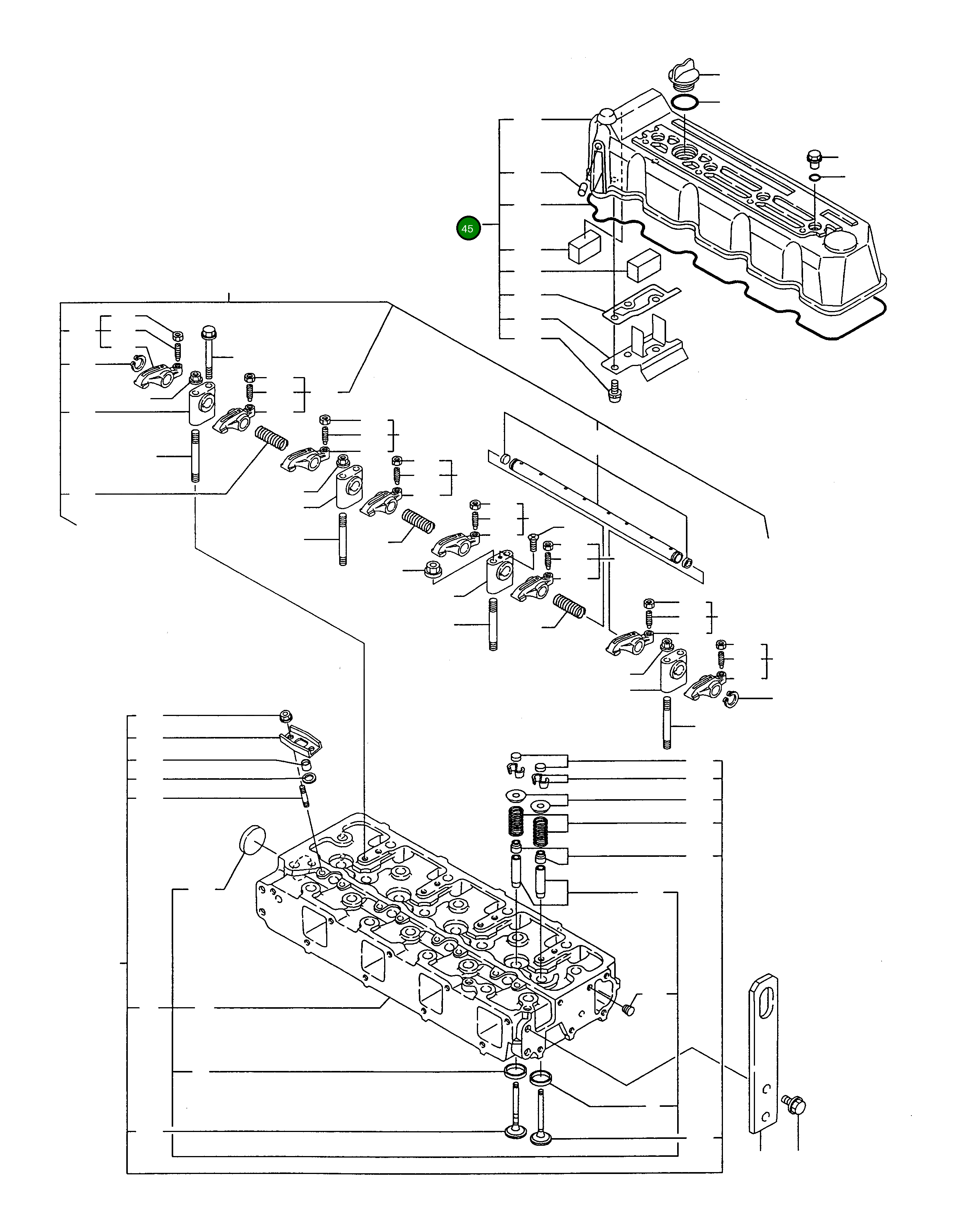 Крышка клапанов YM123900-11340 Komatsu