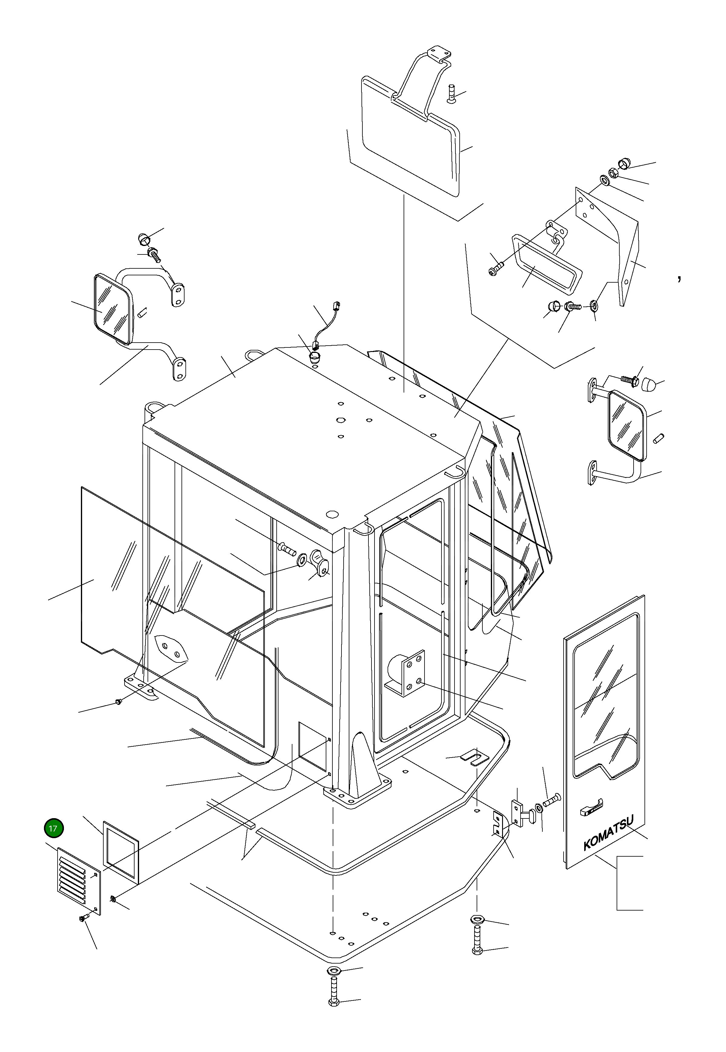 Ограждение 425-56-H0P09 Komatsu