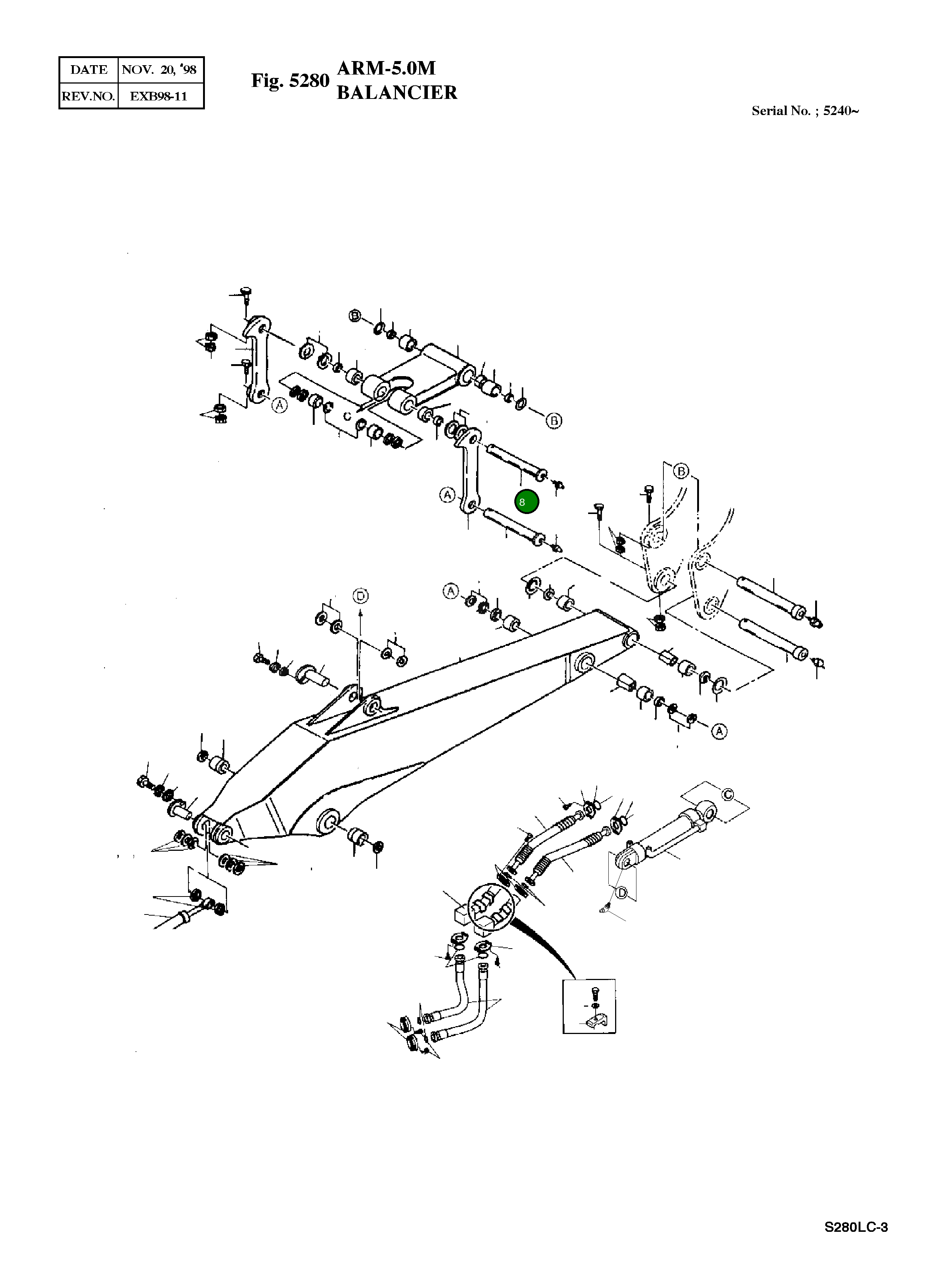 Палец 2123-1988 Komatsu