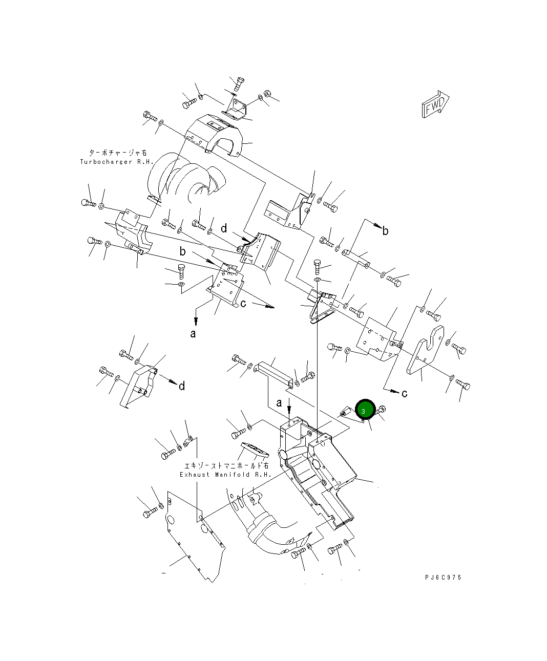 Кронштейн 6166-11-7280 Komatsu