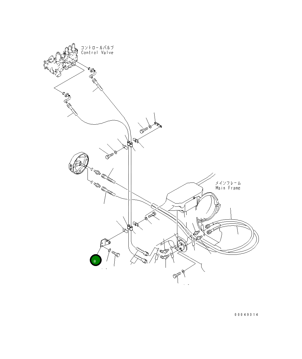 Кронштейн 195-49-37320 Komatsu