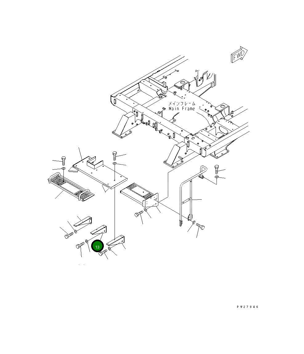 Кронштейн 8295-54-3250 Komatsu