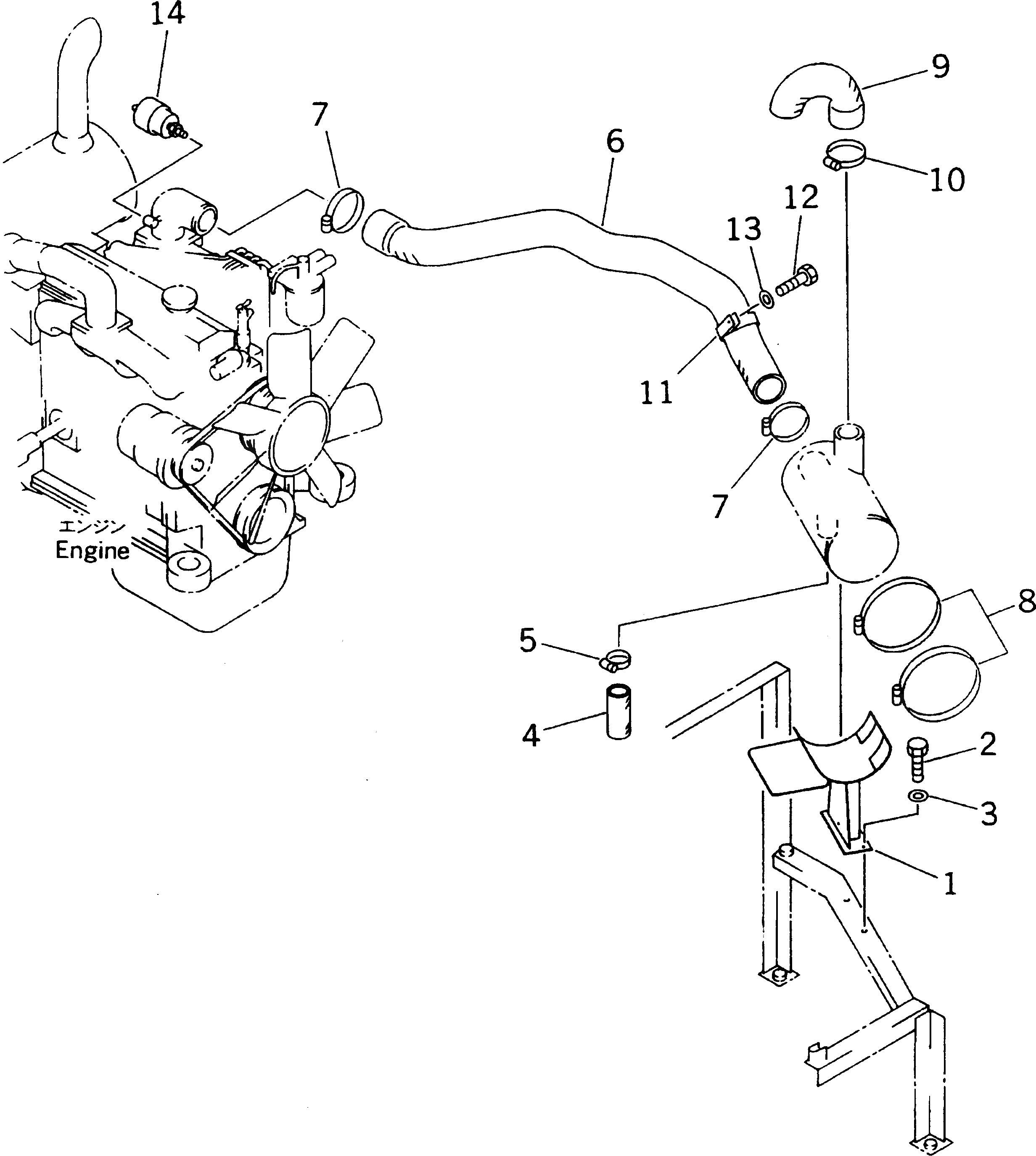 Шланг 201-01-71460 Komatsu