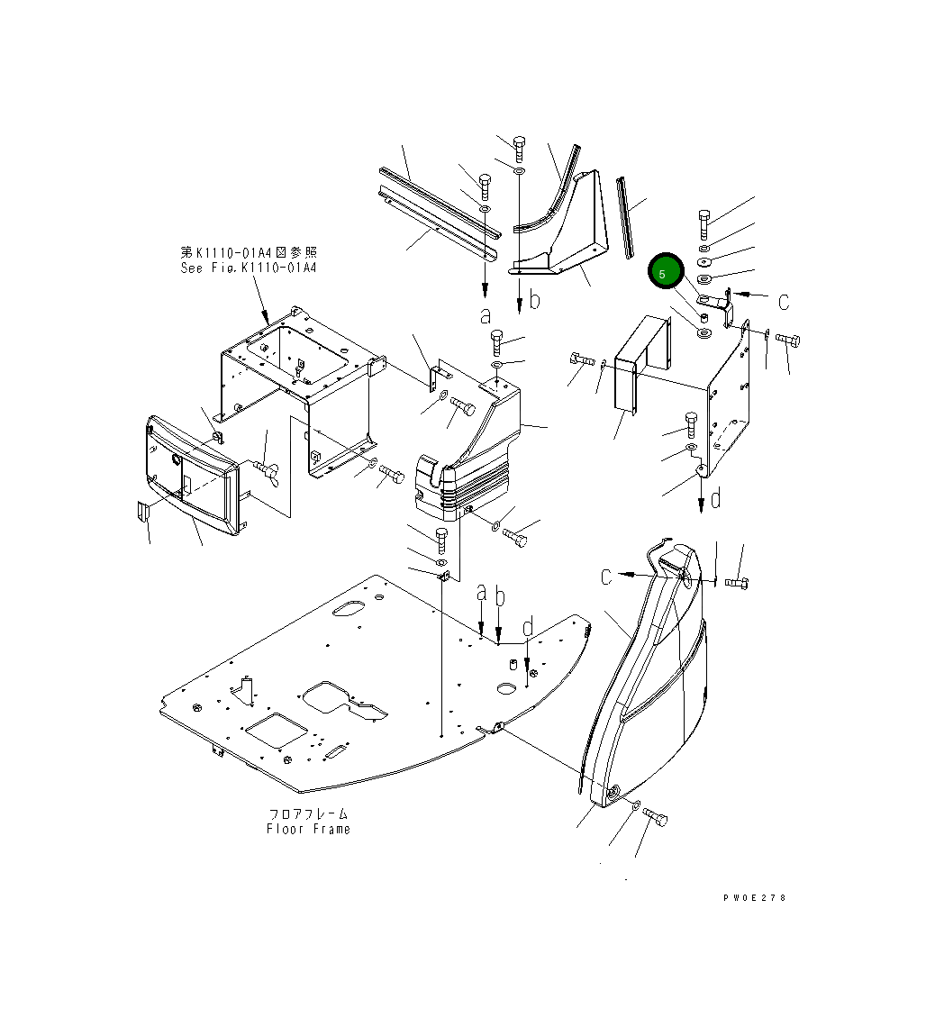 Кронштейн 21W-54-43261 Komatsu