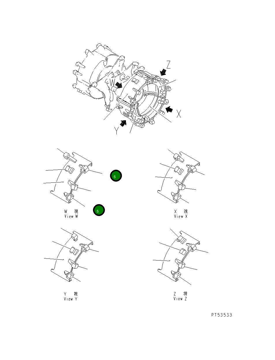 Коробка резцов в сборе (приварная) 26C-70-11890 Komatsu