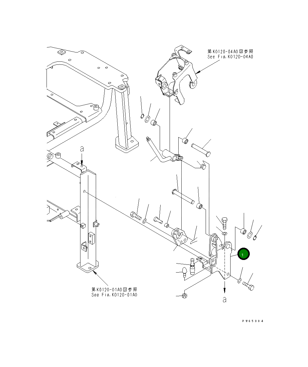 Кронштейн 22J-43-15670 Komatsu