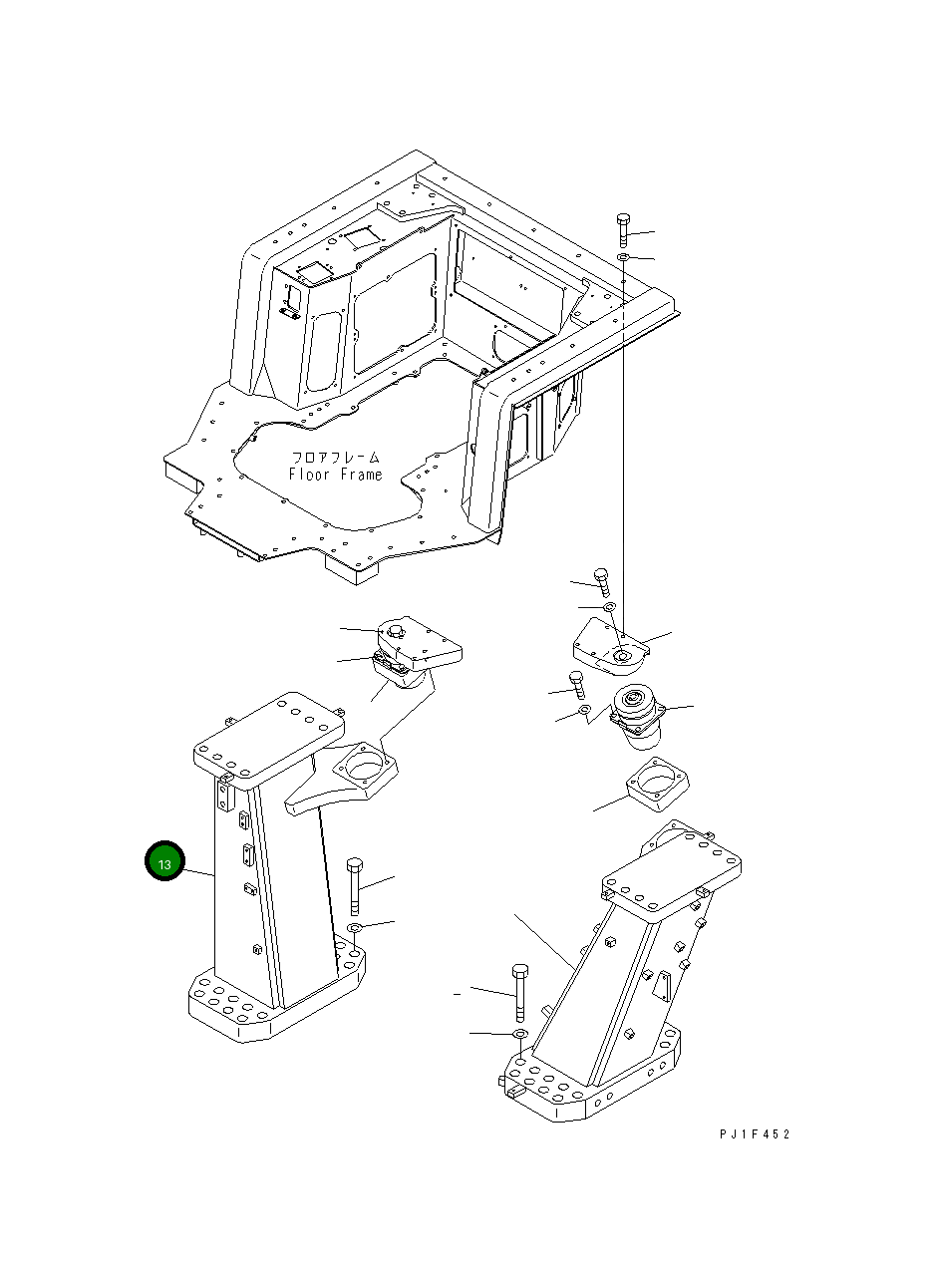 Кронштейн 198-54-62130 Komatsu