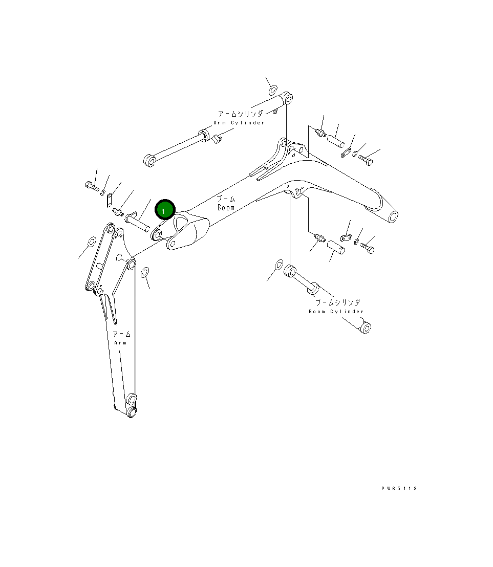 Палец 22J-70-16141 Komatsu