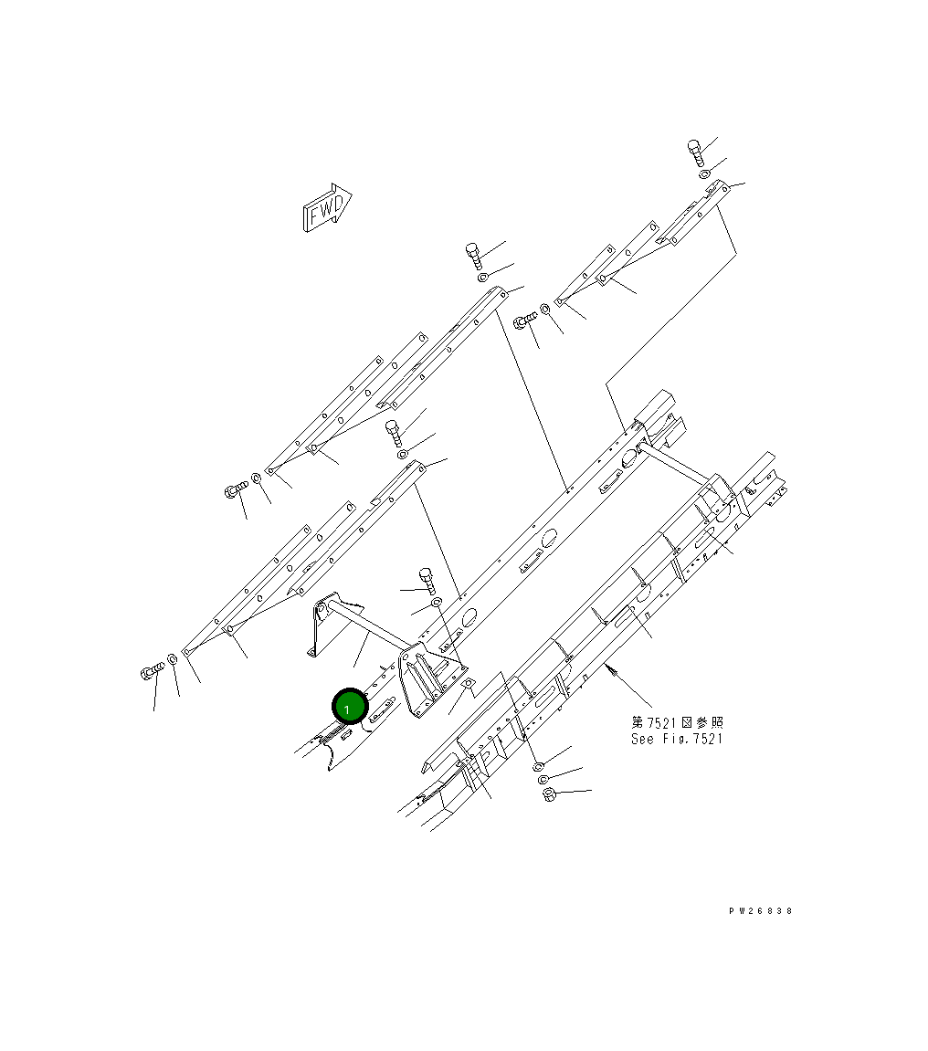 Кронштейн 8248-75-2181 Komatsu