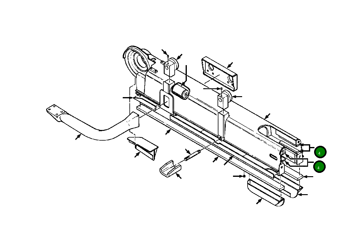 Направляющая переднего направляющего колеса 273 640 C1 Komatsu