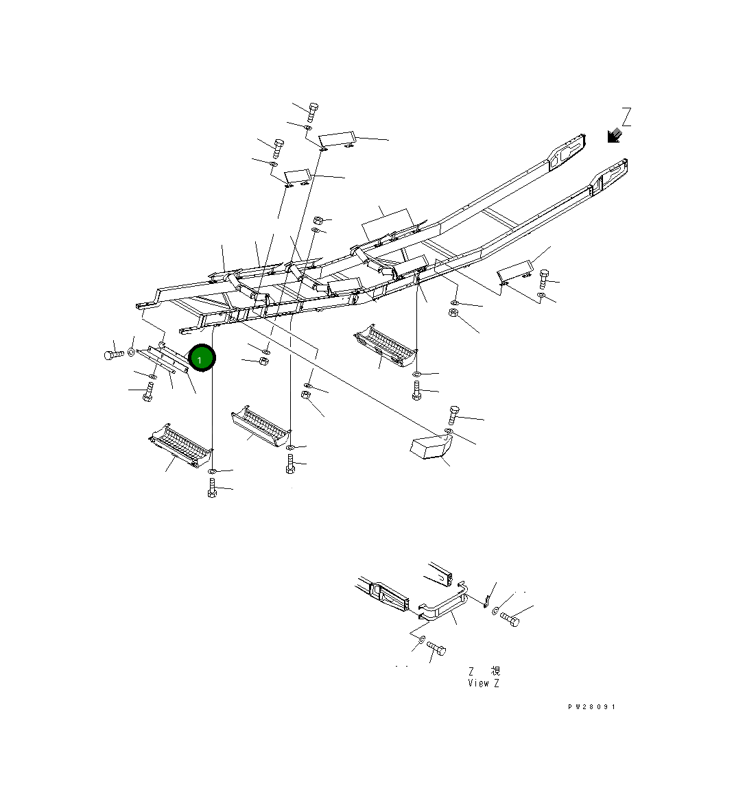 Кронштейн 8206-75-3A61 Komatsu