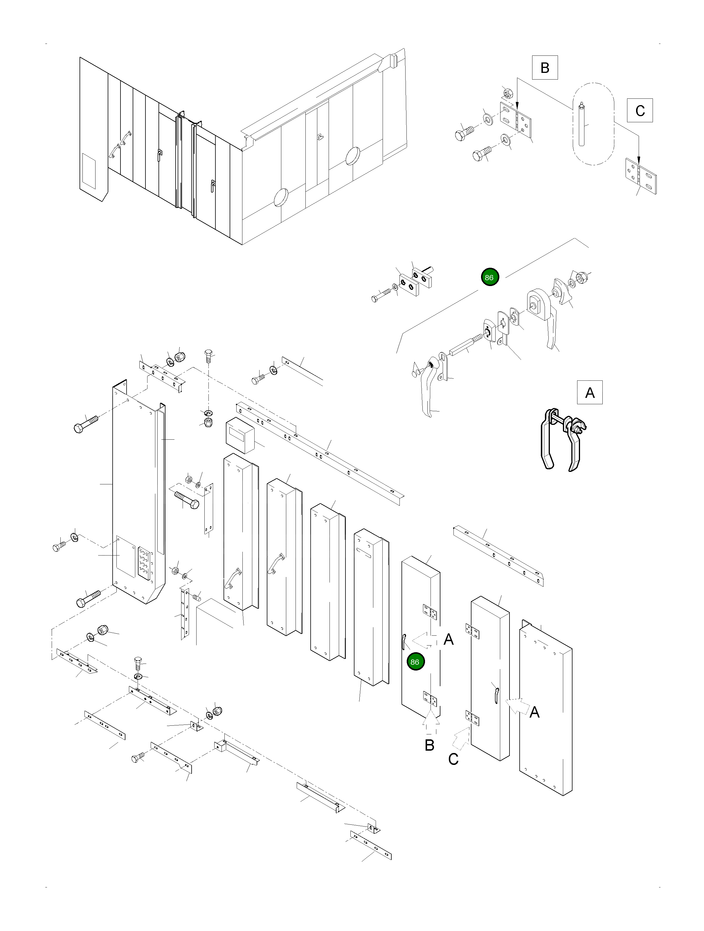 Крепёж правый 940 907 40 Komatsu
