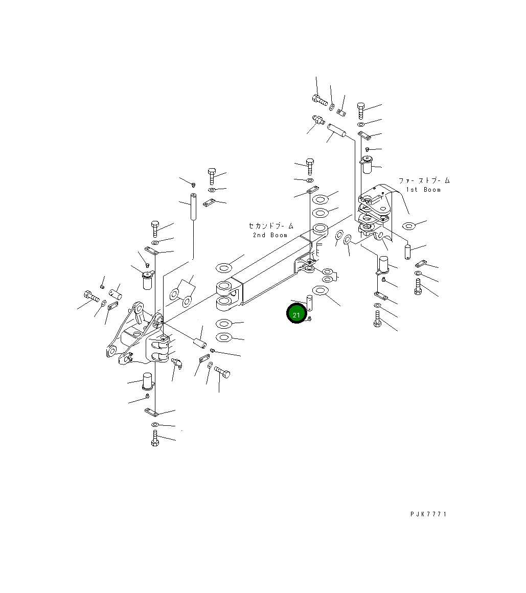 Палец 21X-70-31220 Komatsu