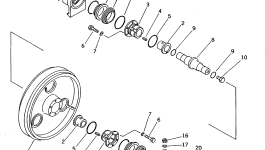 Направляющее колесо 11G-30-43520 Komatsu