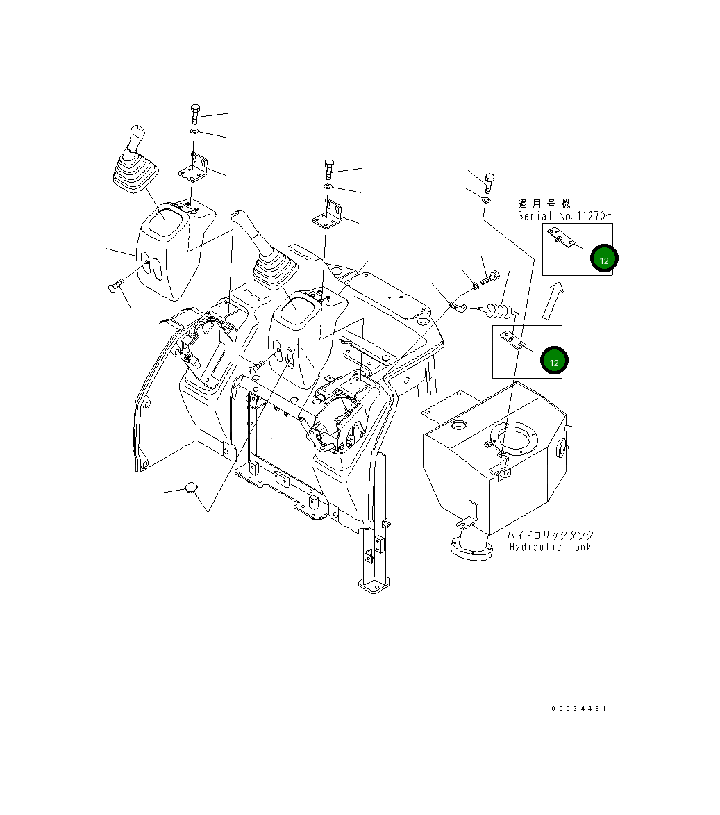 Кронштейн 22J-43-15771 Komatsu