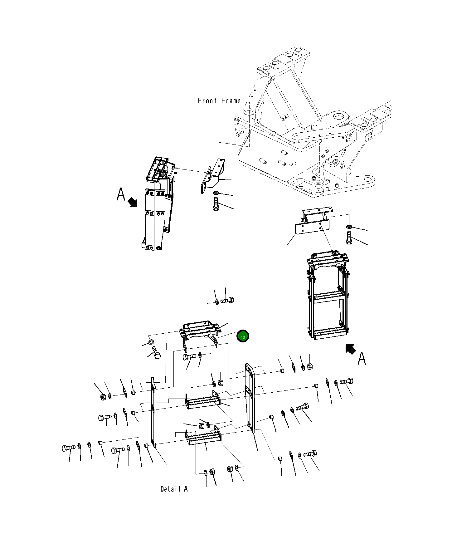 Кронштейн 23B-54-74242 Komatsu