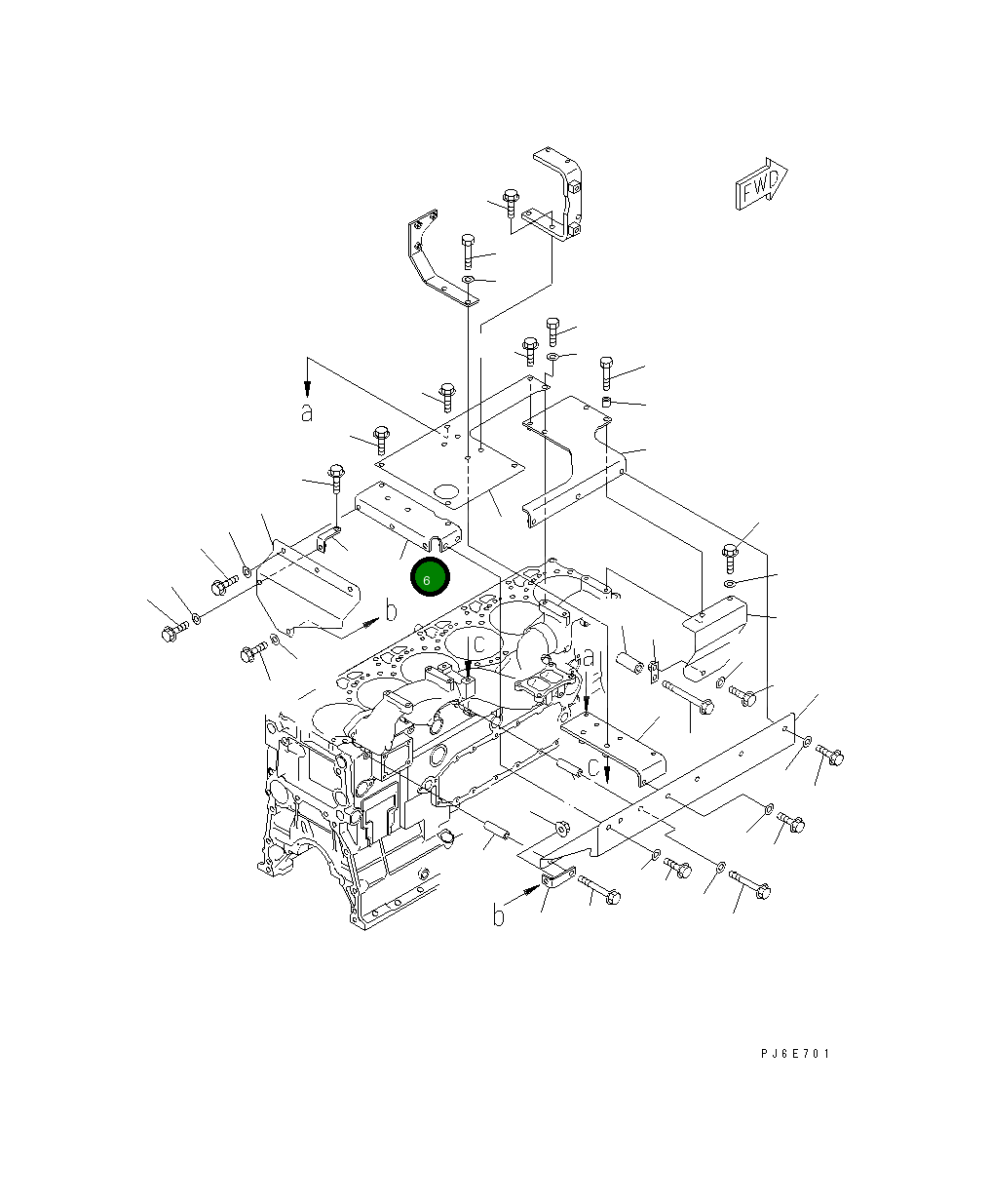 Кронштейн 6156-11-5320 Komatsu