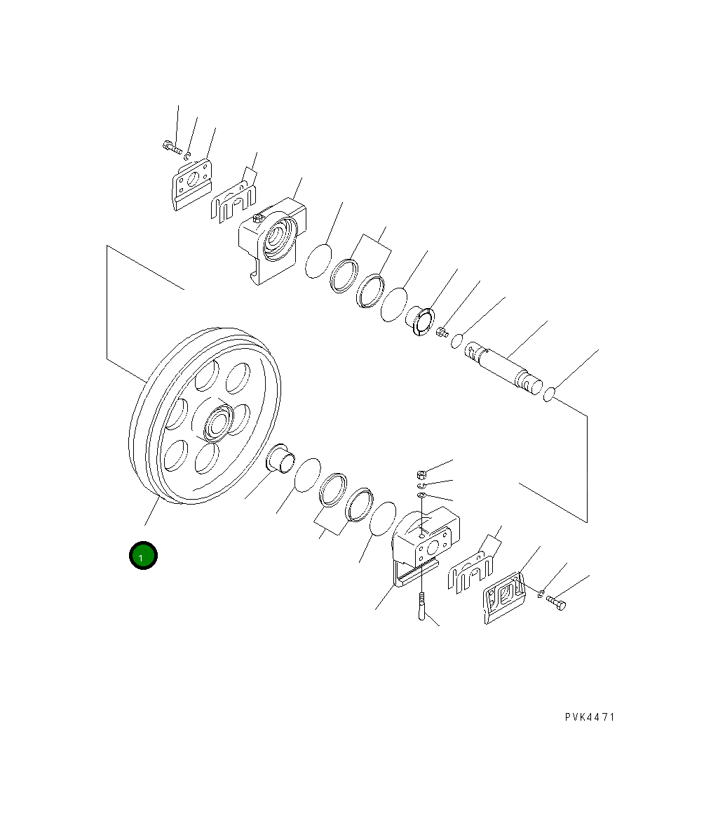 Направляющее колесо 113-30-38212 Komatsu