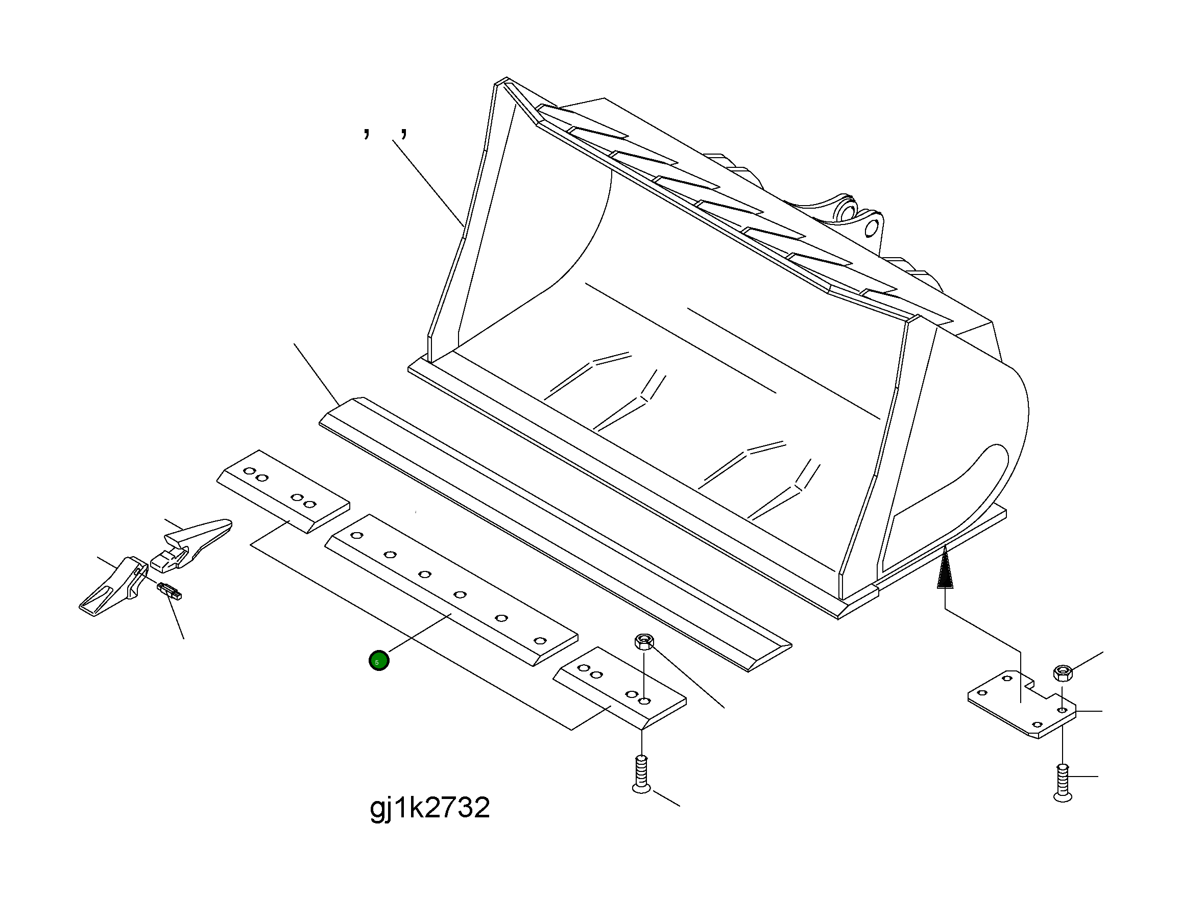 Нож 425-70-H0P05 Komatsu