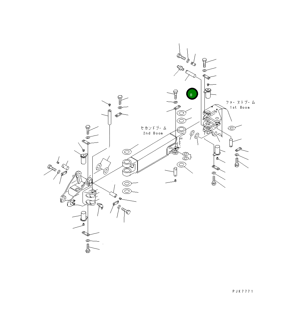 Палец 21X-70-31490 Komatsu