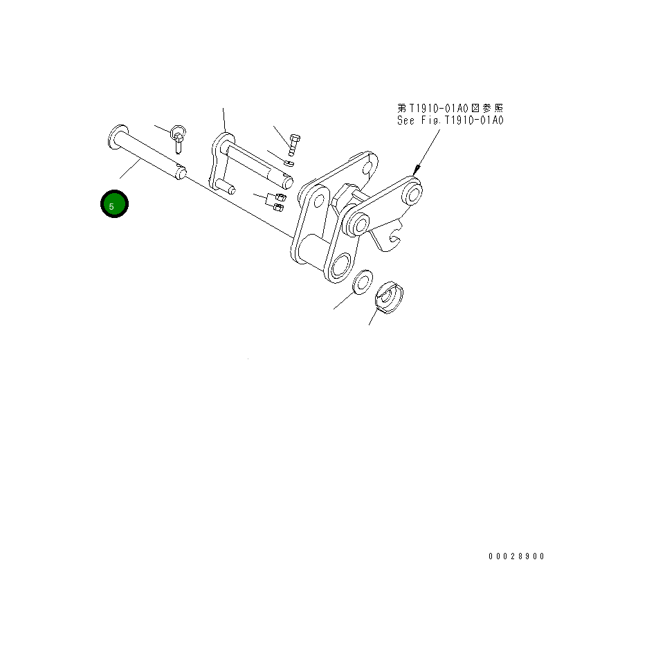 Палец 21U-70-33950 Komatsu