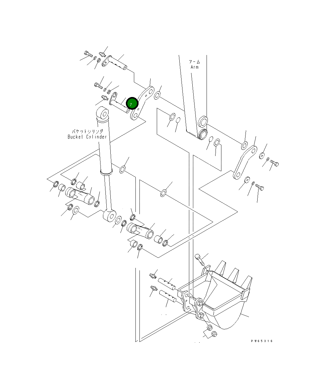 Палец 22J-70-11242 Komatsu