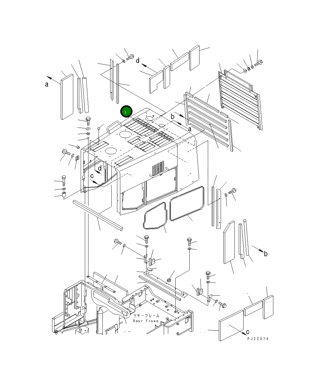 Капот 425-54-21761 Komatsu