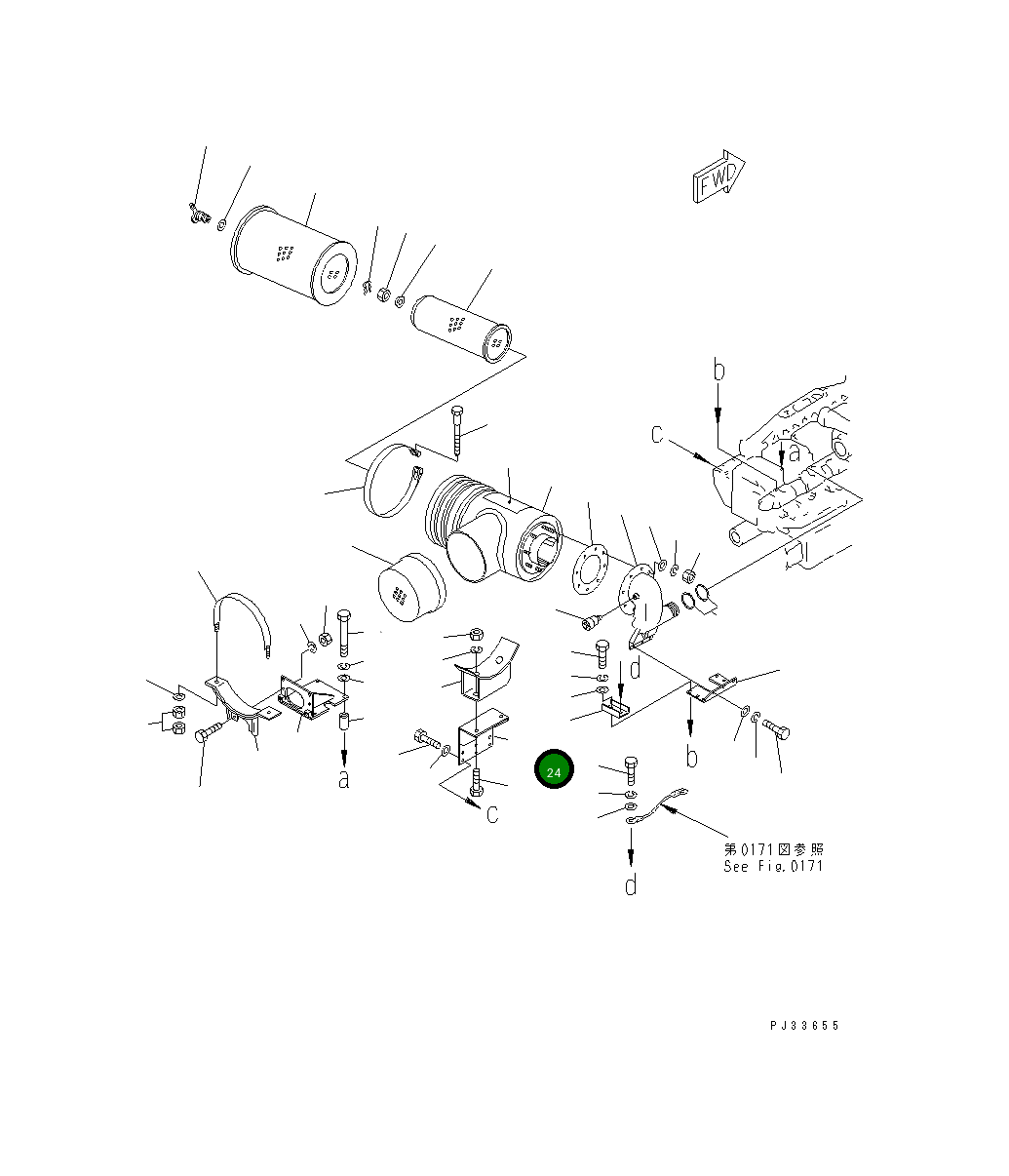 Кронштейн 6162-13-4762 Komatsu