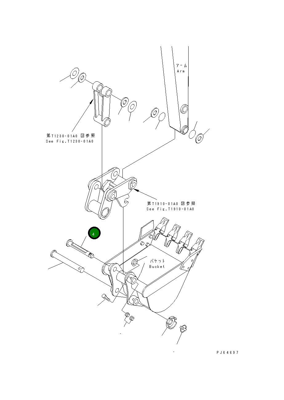 Палец 22K-70-13322 Komatsu