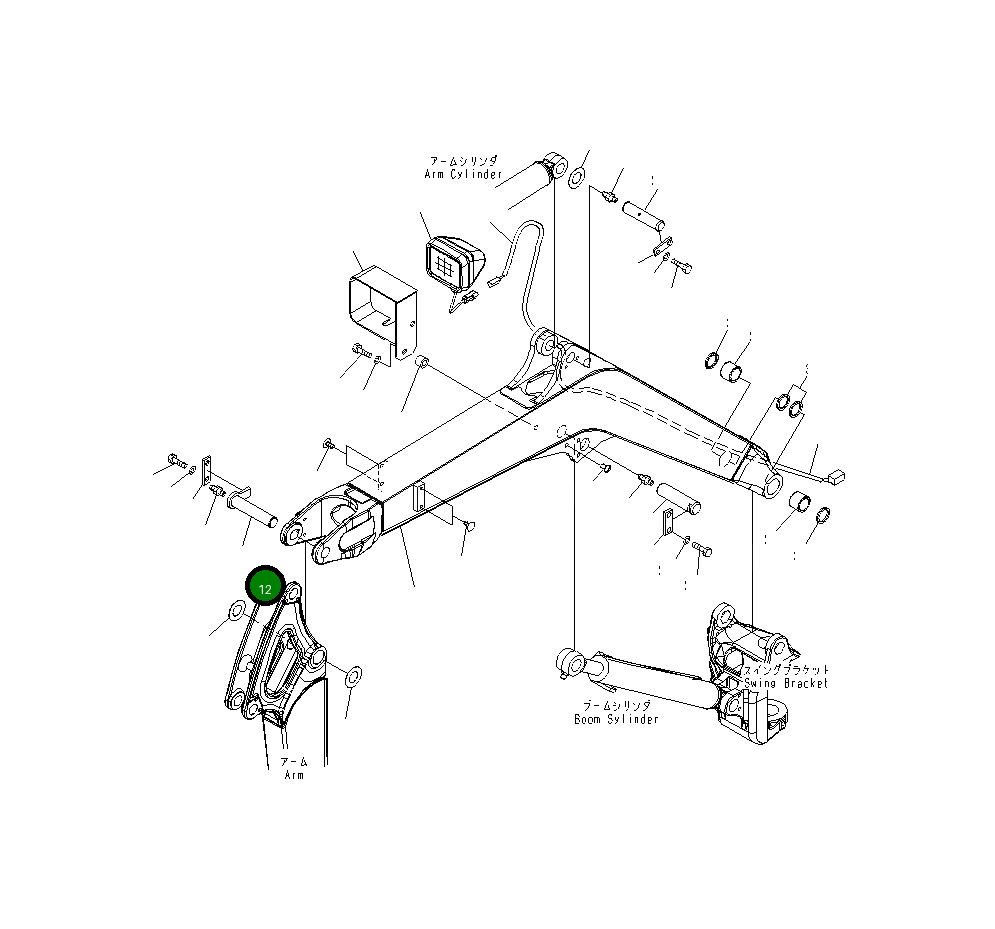 Палец 22J-70-25151 Komatsu